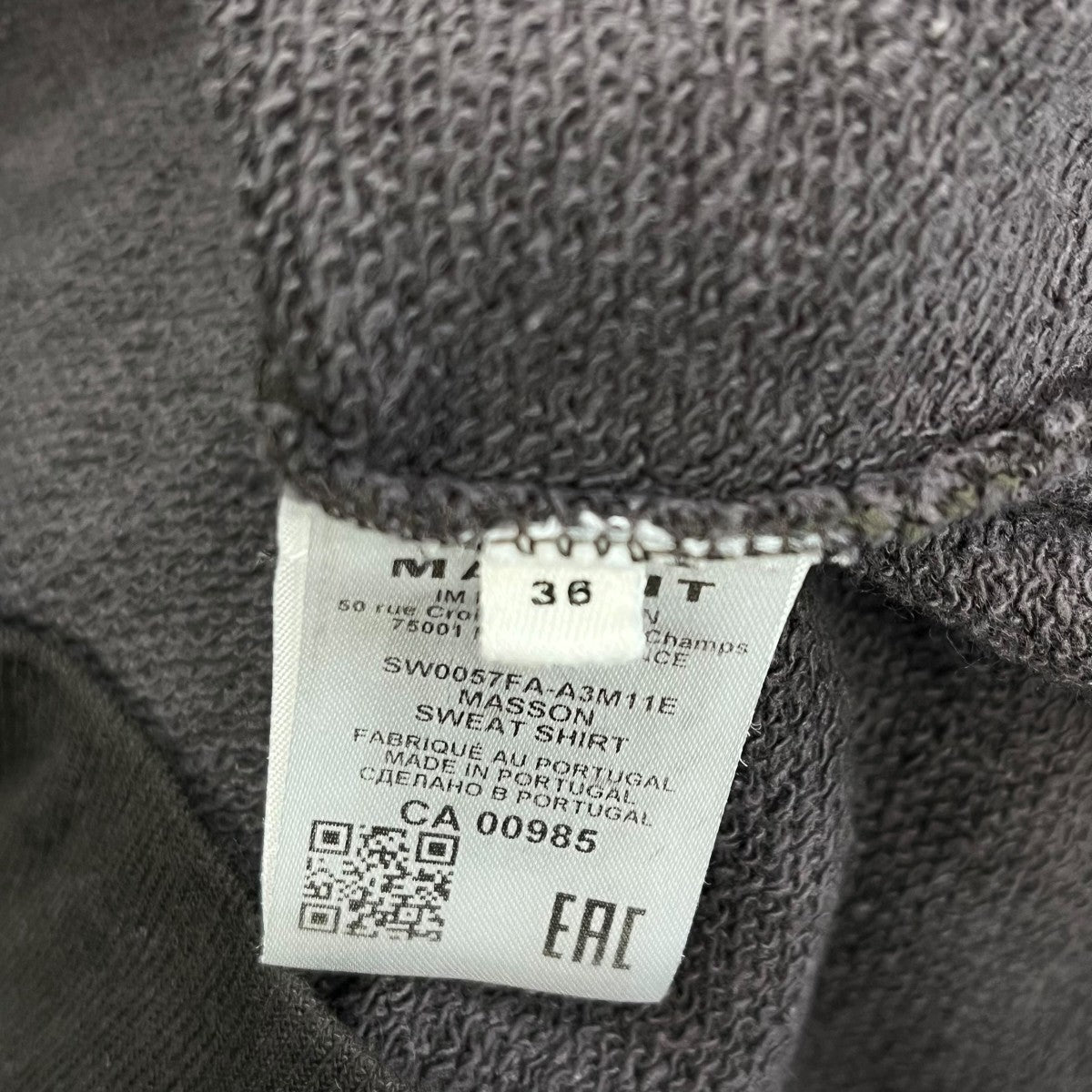 ISABEL MARANT ETOILE MASSON SWEAT SHIRTスウェットSW0057FA A3M11E 古着・中古-7枚目のアイテム画像