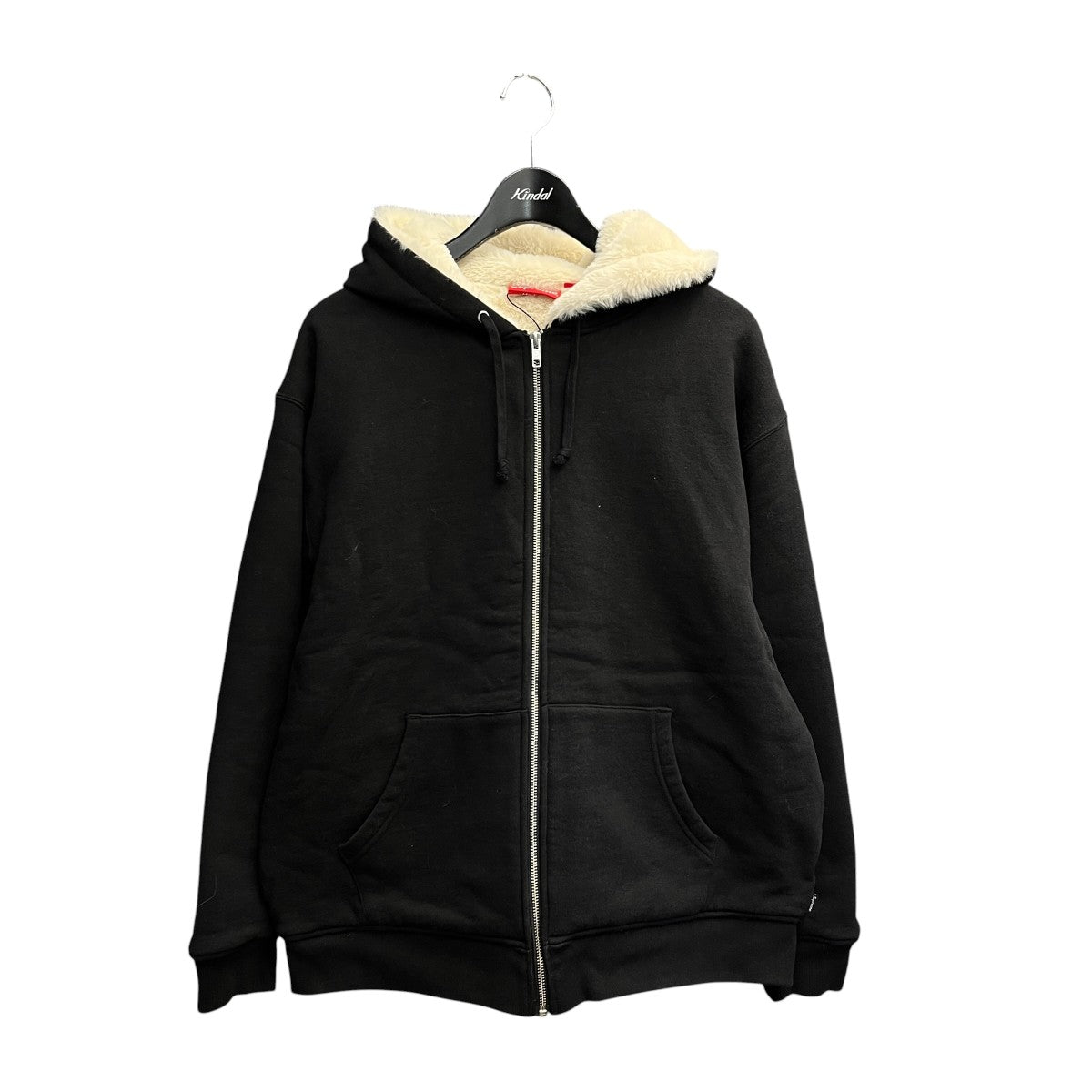 Faux Fur Lined Zip Up Hoodedジップパーカー