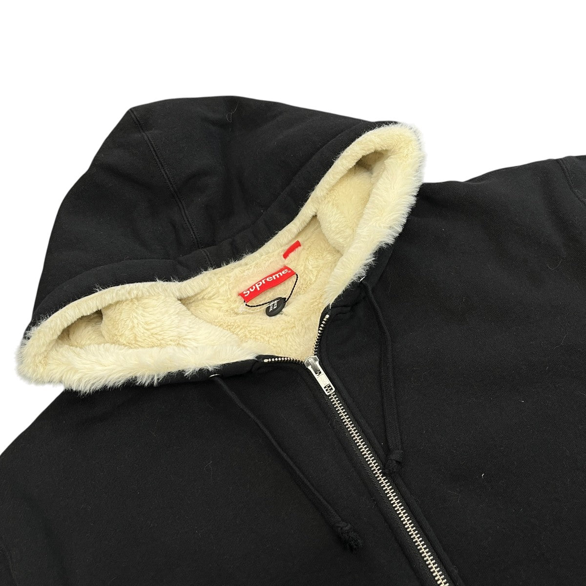 Faux Fur Lined Zip Up Hoodedジップパーカー