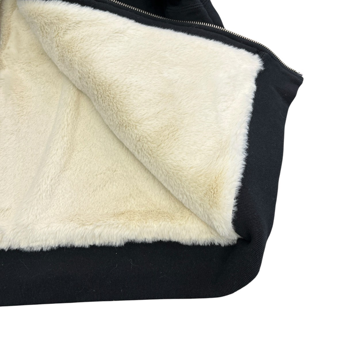 Faux Fur Lined Zip Up Hoodedジップパーカー