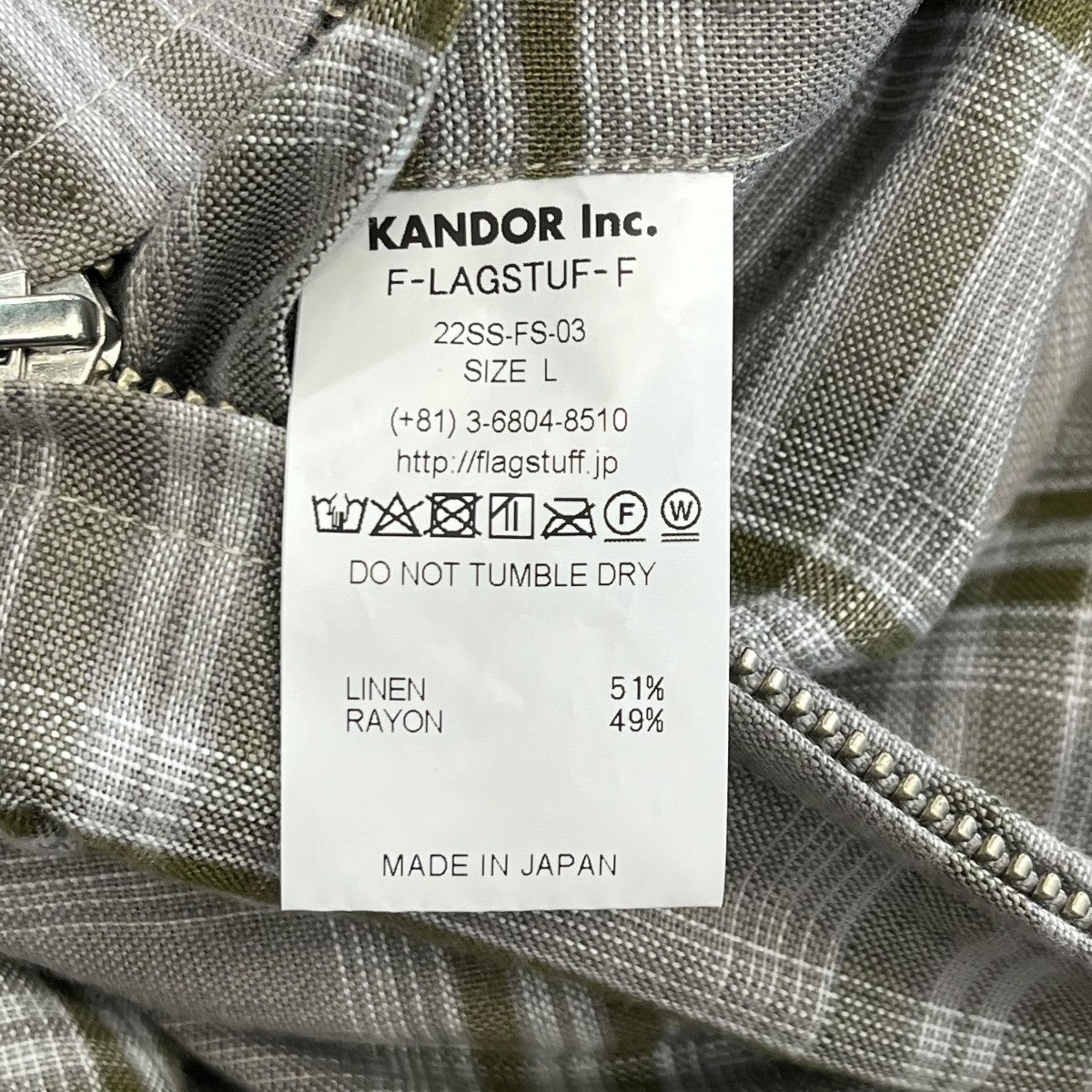 22SSORIGINAL CHECK SWINGTOPスイングトップ22SS FS 03