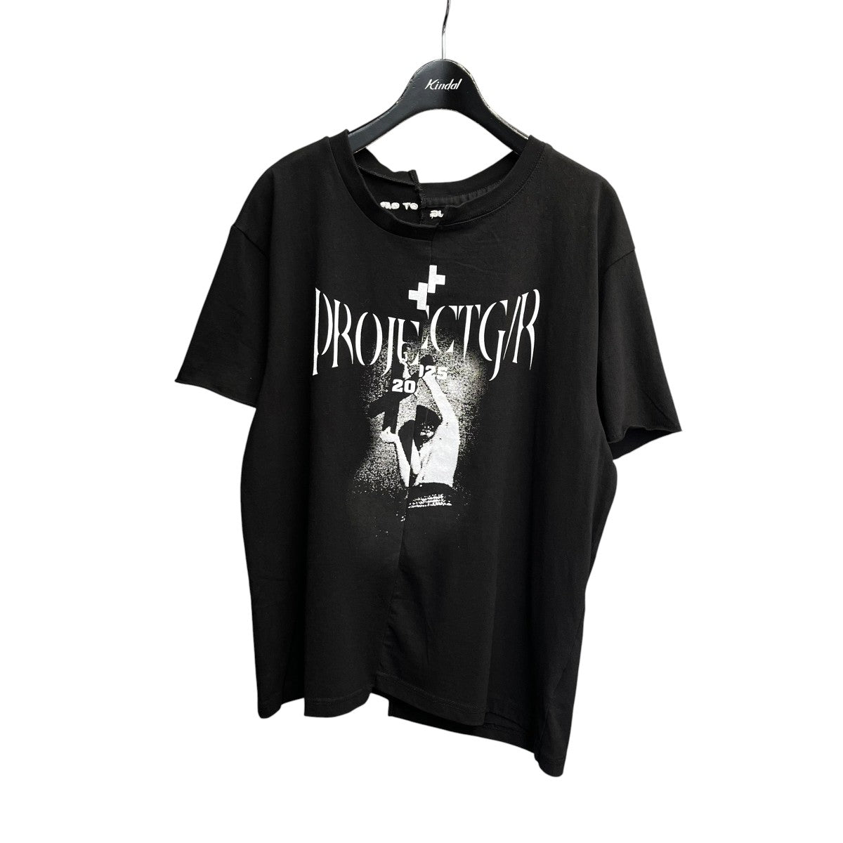 PROJECT G／R TIGHT FIT SPLIT T-SHIRTドッキングTシャツPG25SSMT06BKA11 古着・中古-1枚目のアイテム画像