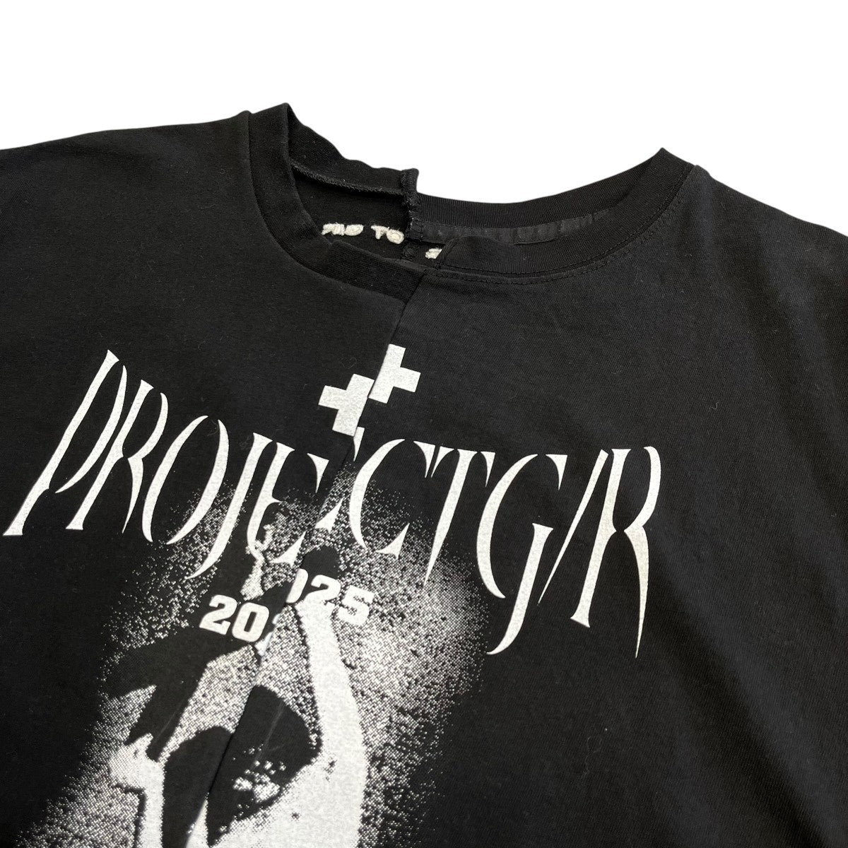 PROJECT G／R TIGHT FIT SPLIT T-SHIRTドッキングTシャツPG25SSMT06BKA11 古着・中古-3枚目のアイテム画像
