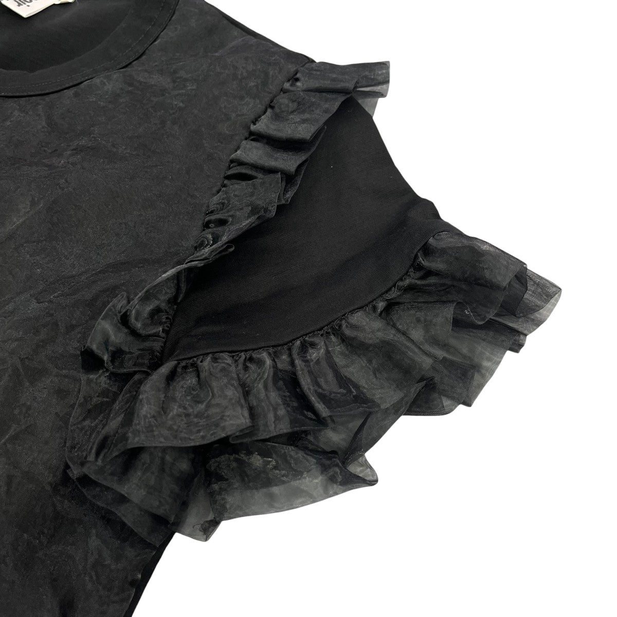 noir kei ninomiya(ノワールケイニノミヤ) 19AWチュール切替Tシャツ3D