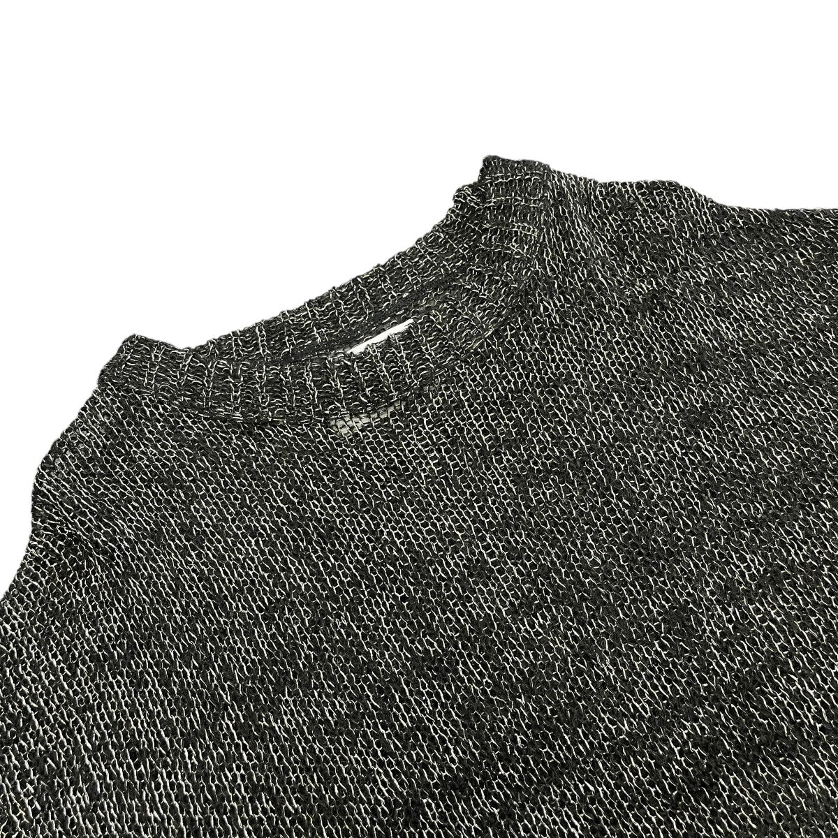 Mohair x Metallic Yarn Mixed Mohair Sheer Prime-Over Crew Neck Knit Pullover長袖ニット11242361331