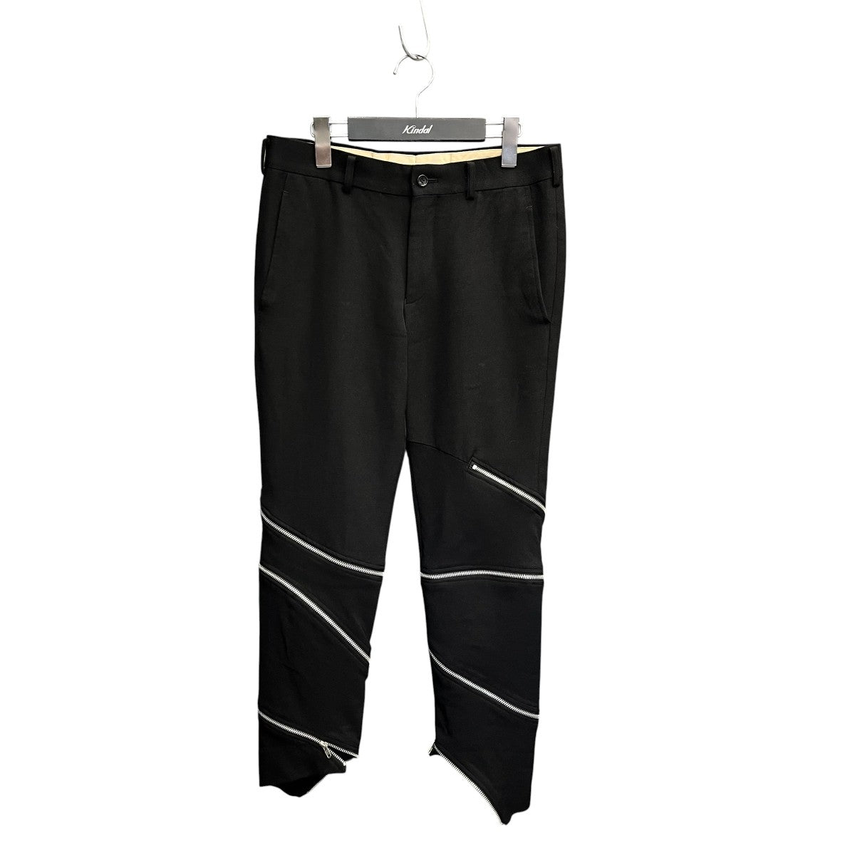 COMME des GARCONS HOMME PLUS 18AW螺旋ジップパンツギミックパンツPB-P034 古着・中古-1枚目のアイテム画像