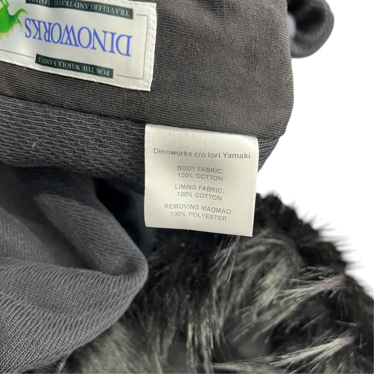 DINOWORKS Egg hoodieワッフル切替プルオーバーパーカー 古着・中古-8枚目のアイテム画像