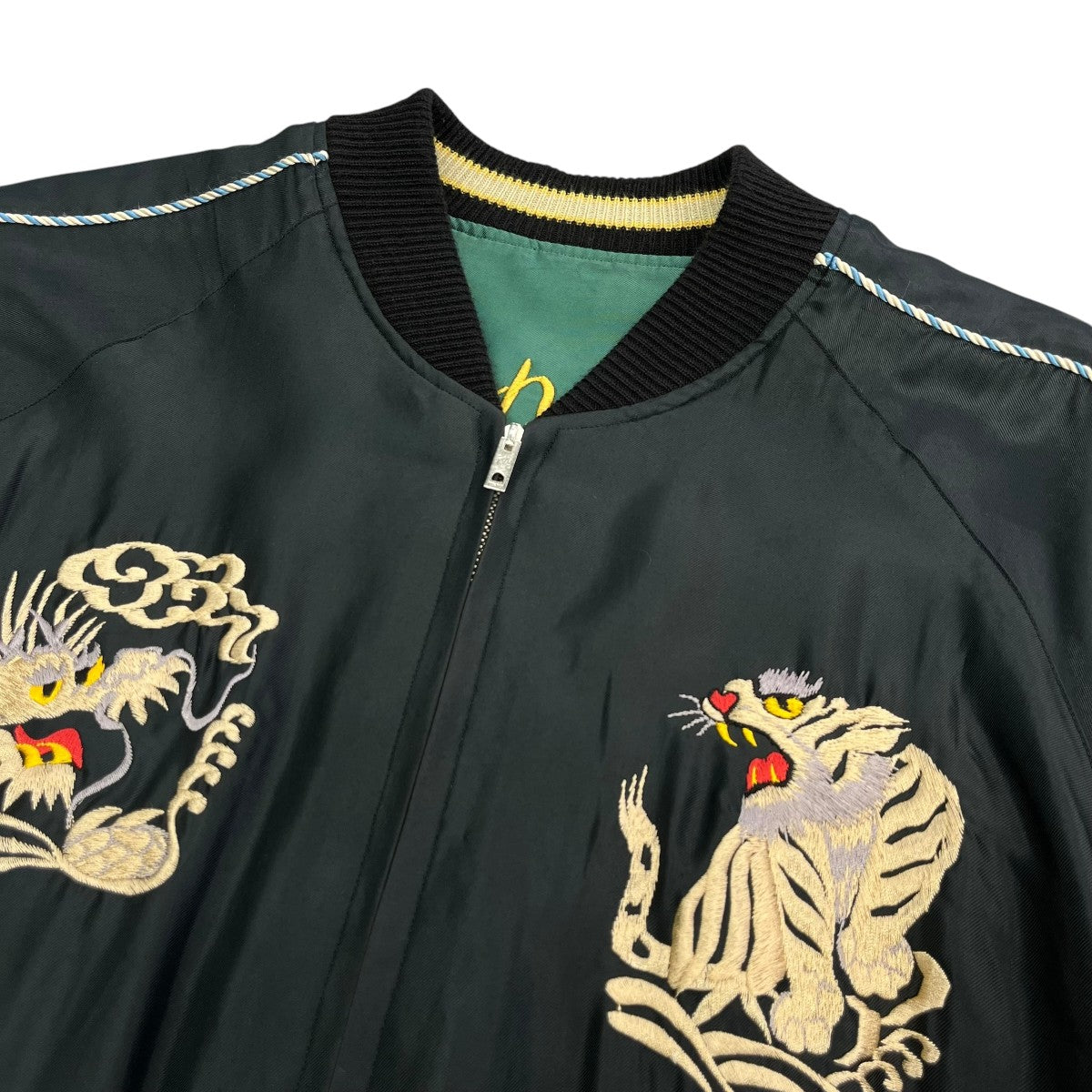 テーラー東洋 Early 1950s Style Acetate Souvenir Jacket “WHITE DRAGON” × “LANDSCAPE”リバーシブルスカジャンTT15390 古着・中古-5枚目のアイテム画像