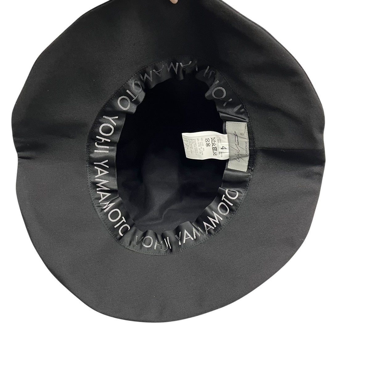 Yohji Yamamoto pour homme 24SSウールギャバジンハイクラウンハットハットHS-H05-100 古着・中古-4枚目のアイテム画像
