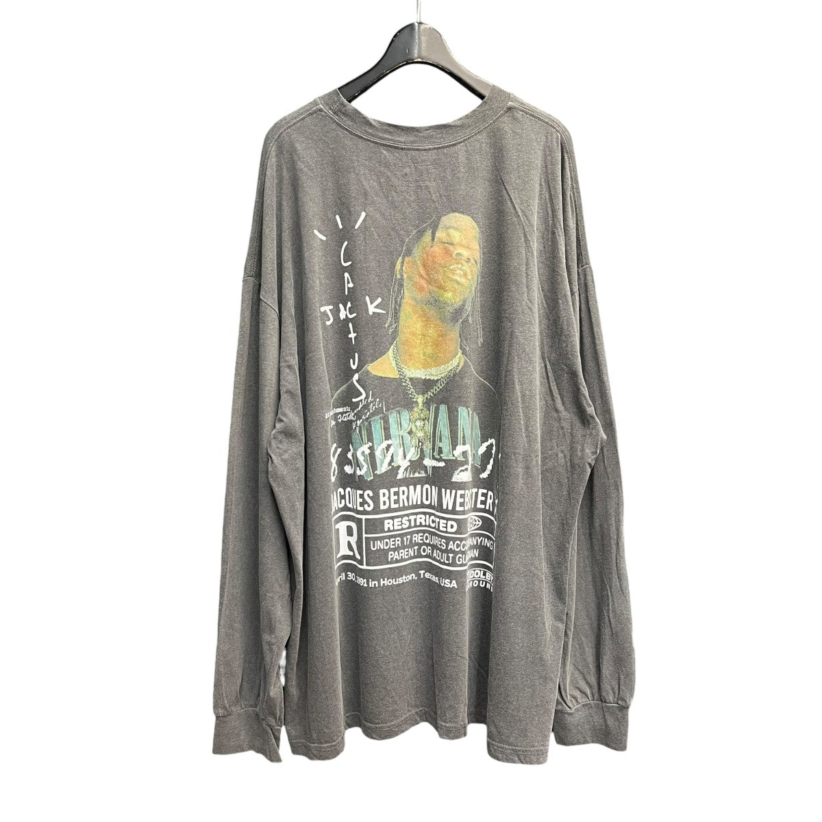 HEATHER VIDEO SHOP Travis Scottロングスリーブカットソー 古着・中古-2枚目のアイテム画像