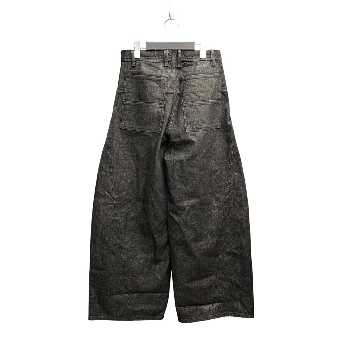 FILTH FRONT ZIP BAGGY WAXED BLKデニムパンツFL261PT01 古着・中古-2枚目のアイテム画像
