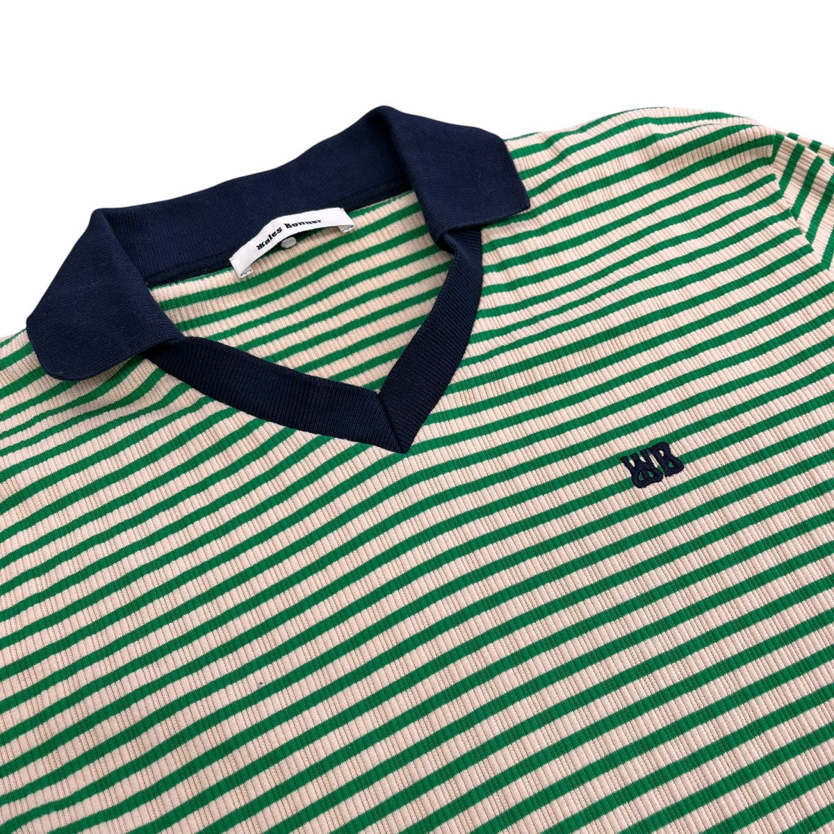WALES BONNER(ウェールズボナー) sonic polo shirtポロシャツ グリーン