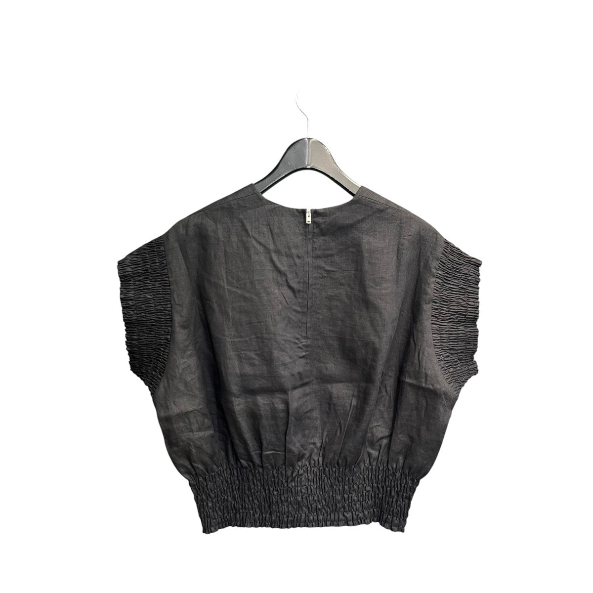 HYKE 25SSLINEN SHIRRED BLOUSEカットソー251-15239 013 古着・中古-2枚目のアイテム画像