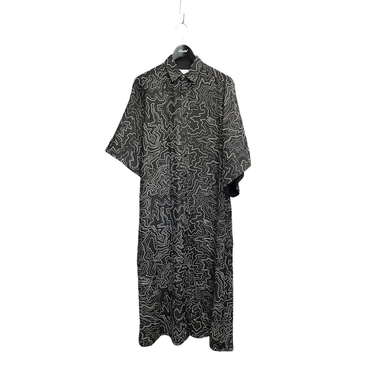 HYKE 24SSCONTOUR LINE BELL-SLEEVE DRESSシャツワンピース241-16212-008 古着・中古-1枚目のアイテム画像