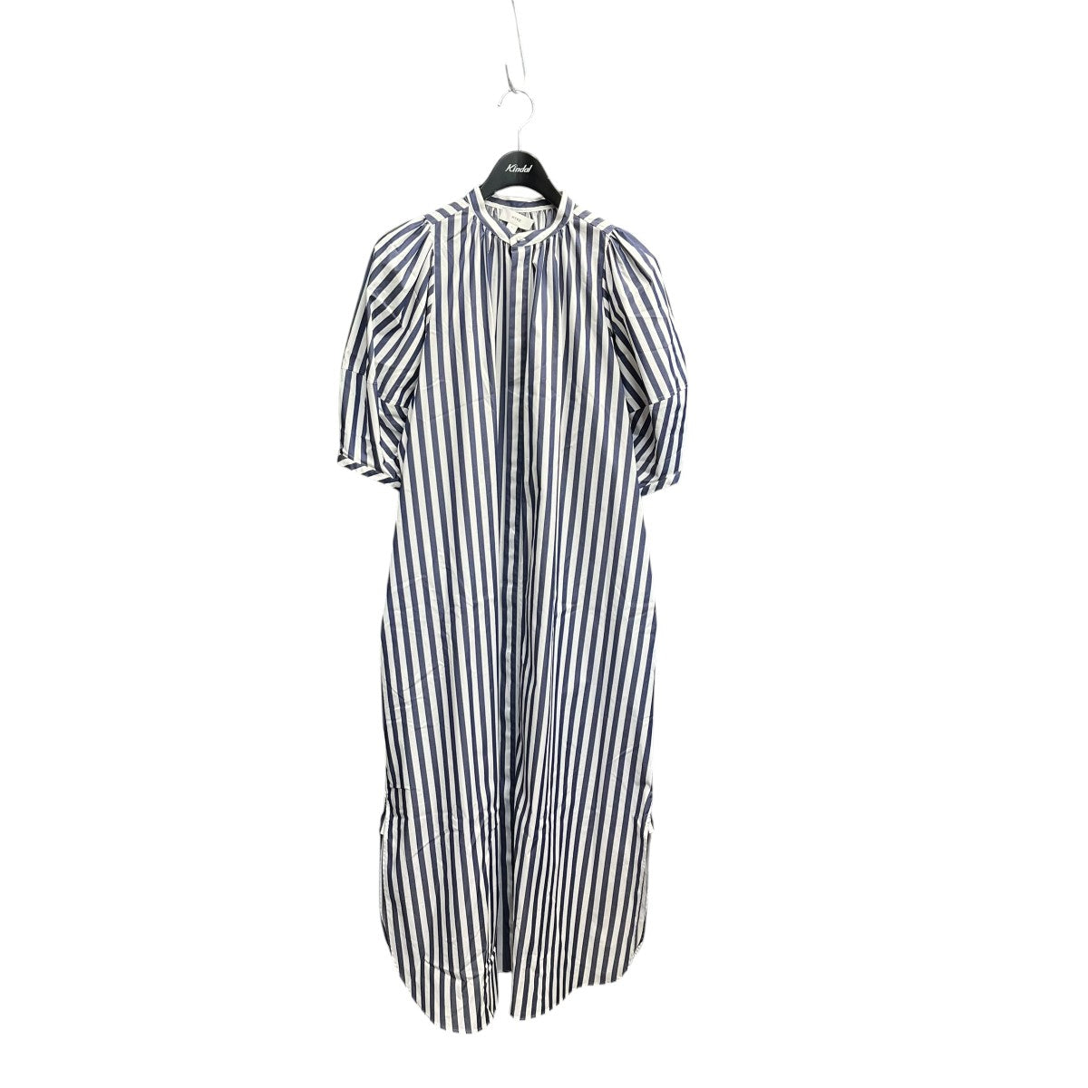 HYKE T C STRIPED BALLOON SLEEVE DRESSシャツワンピース231-16158-008 古着・中古-1枚目のアイテム画像