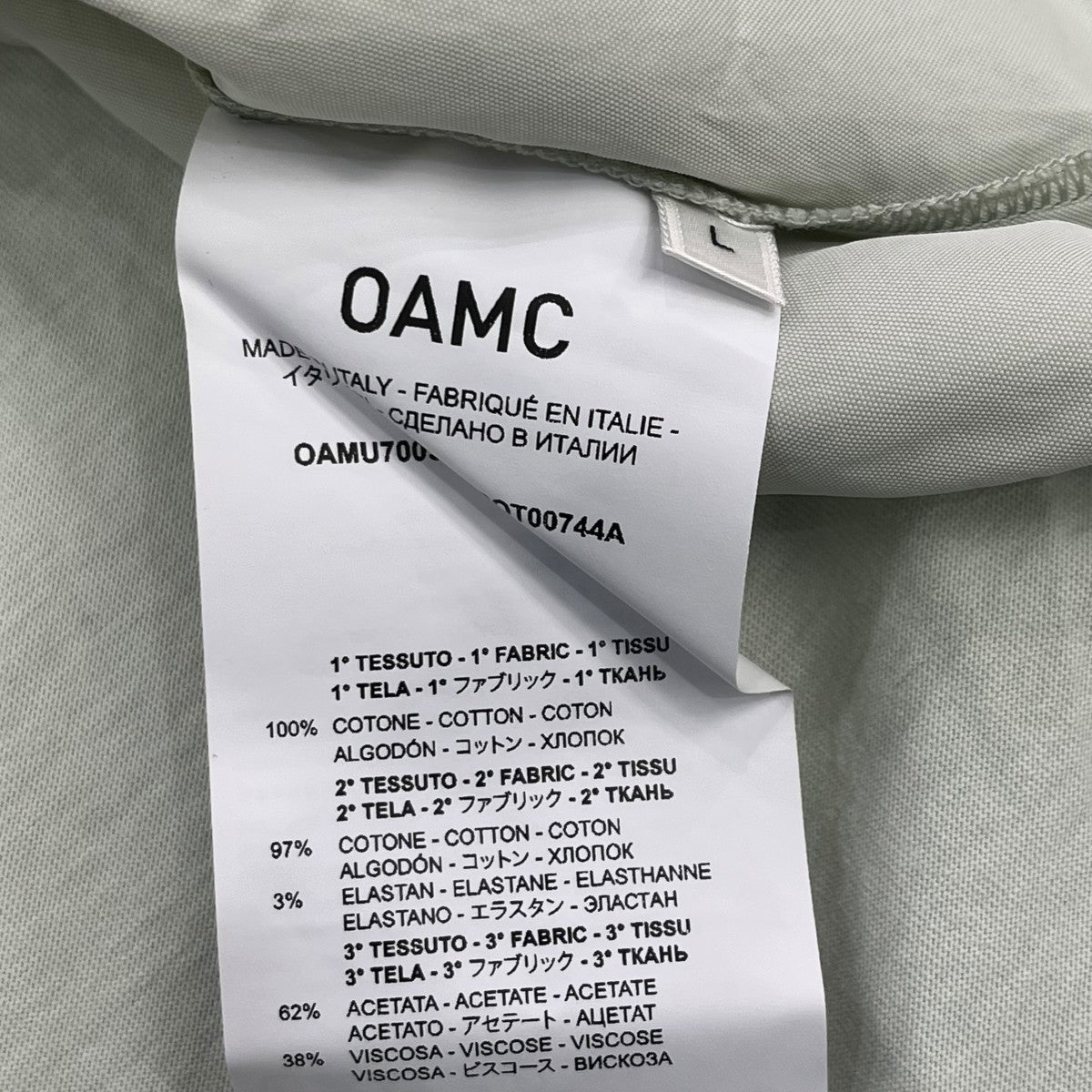 OAMC FINITE LONG SLEEVE TEEロングスリーブカットソーOAMU700507 古着・中古-6枚目のアイテム画像