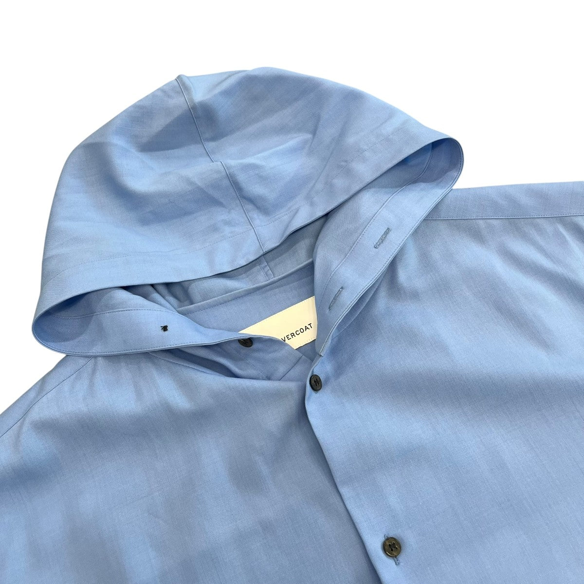 OVERCOAT 24SSHooded Shirt in Wool ShirtingシャツパーカーS24T011-NKWS 古着・中古-3枚目のアイテム画像