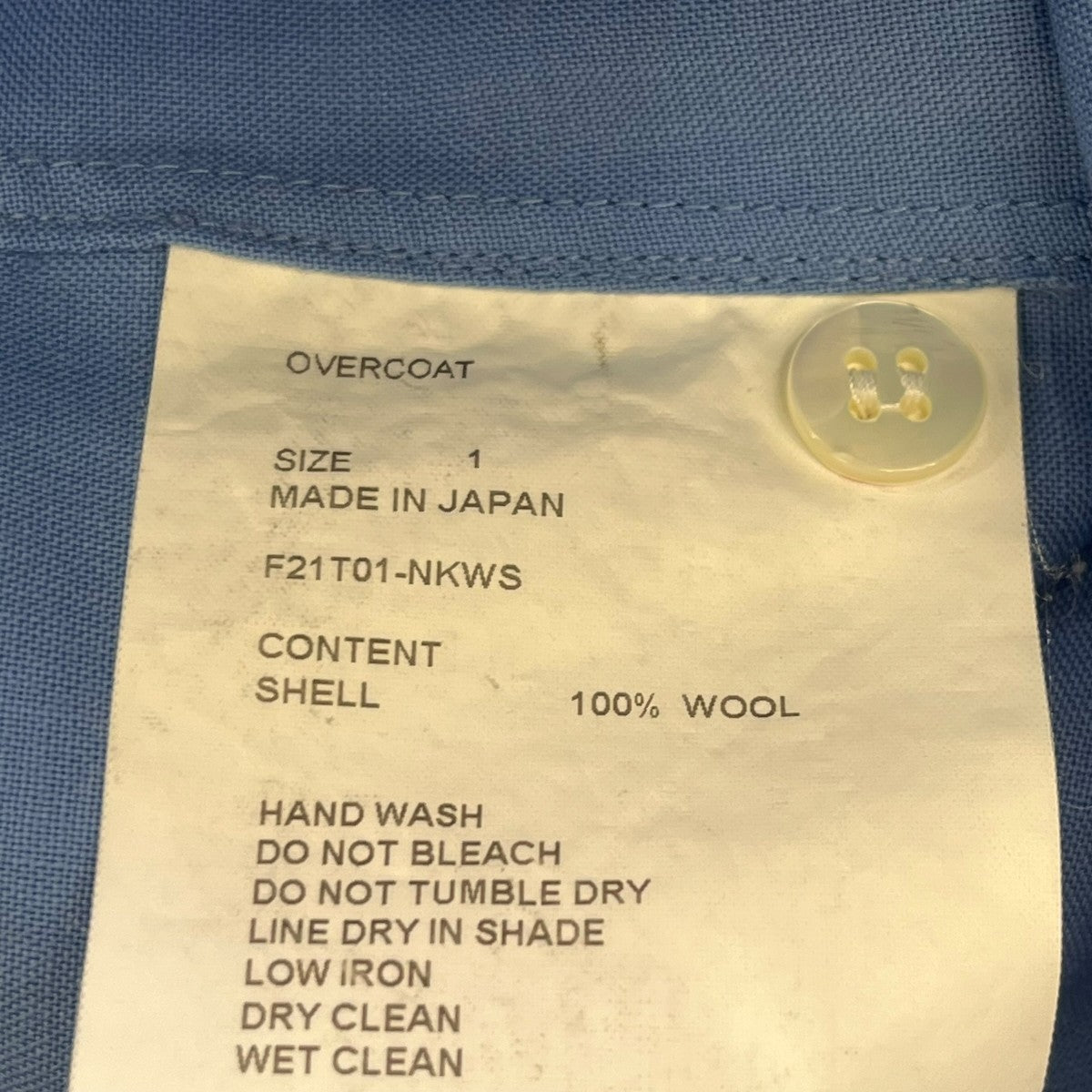 OVERCOAT Dropped Shoulder Top with Shirt CollarレギュラーカラーシャツF21T01-NKWS 古着・中古-6枚目のアイテム画像