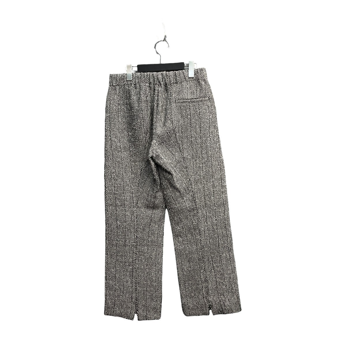 STRAIGHT LEG TROUSER WITH ELASTIC WOOL HERRINGBONEウールパンツF23P015-DWTW
