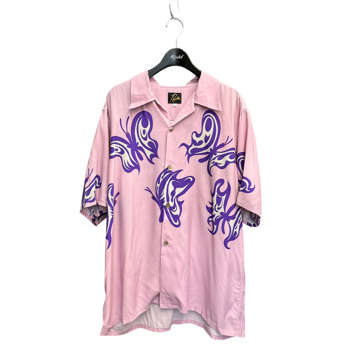 Needles x Kae Tanaka S S One-Up Shirt - KT Papillon半袖シャツQV432 古着・中古-1枚目のアイテム画像