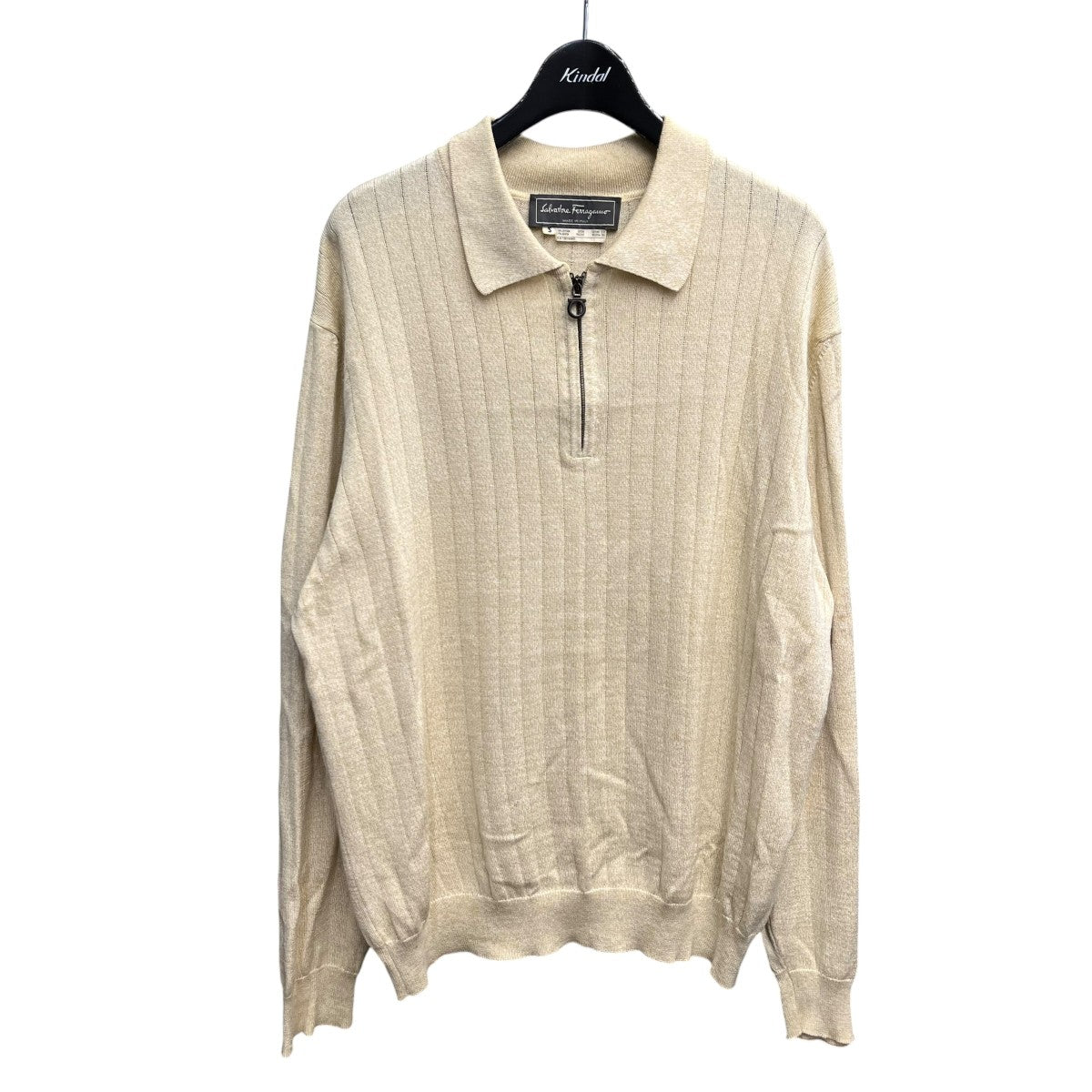 Salvatore Ferragamo ハーフジップニット136180843 古着・中古-1枚目のアイテム画像