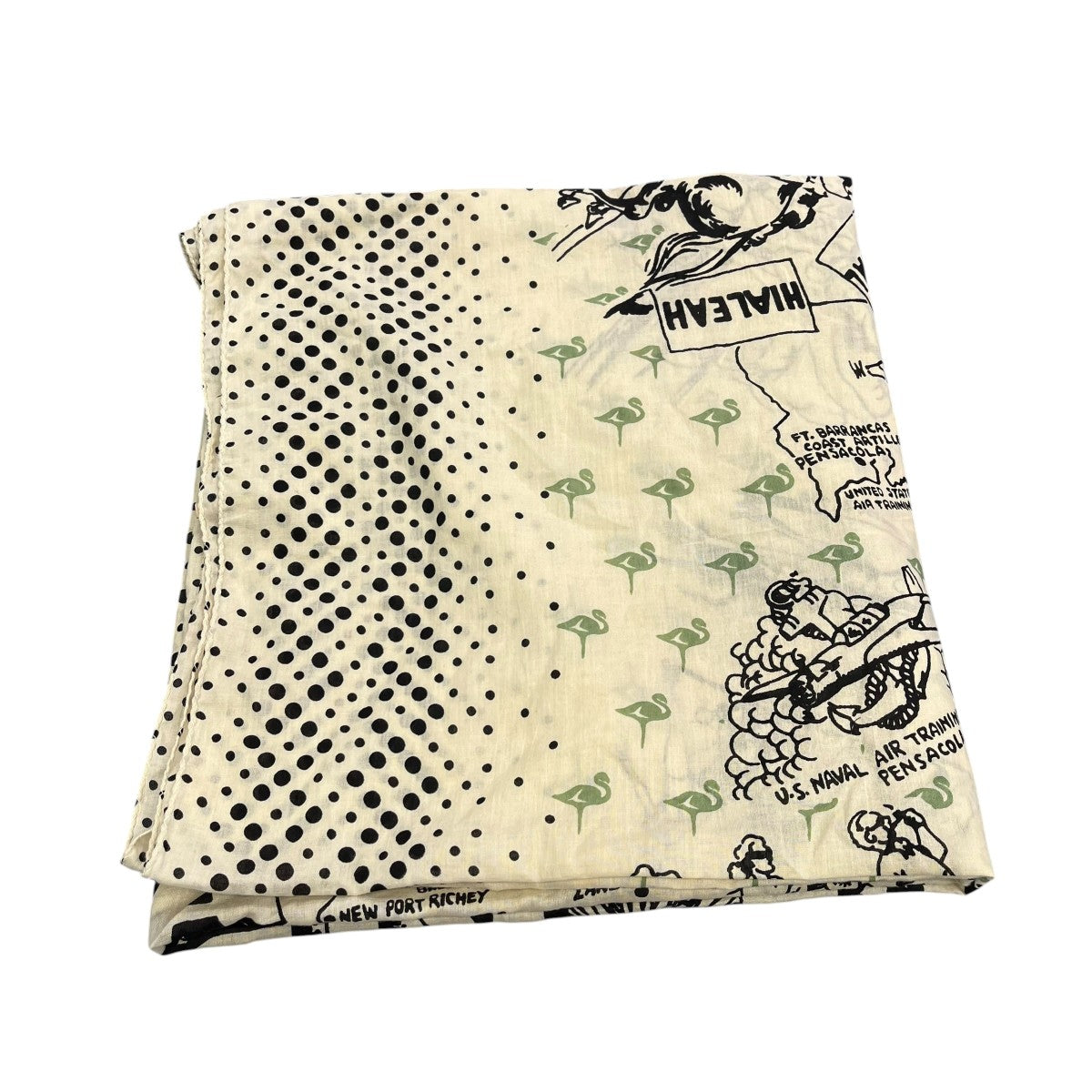 BINDU COTTON VOILE Map Scarf コットンバンダナ ビッグスカーフ 古着・中古-1枚目のアイテム画像