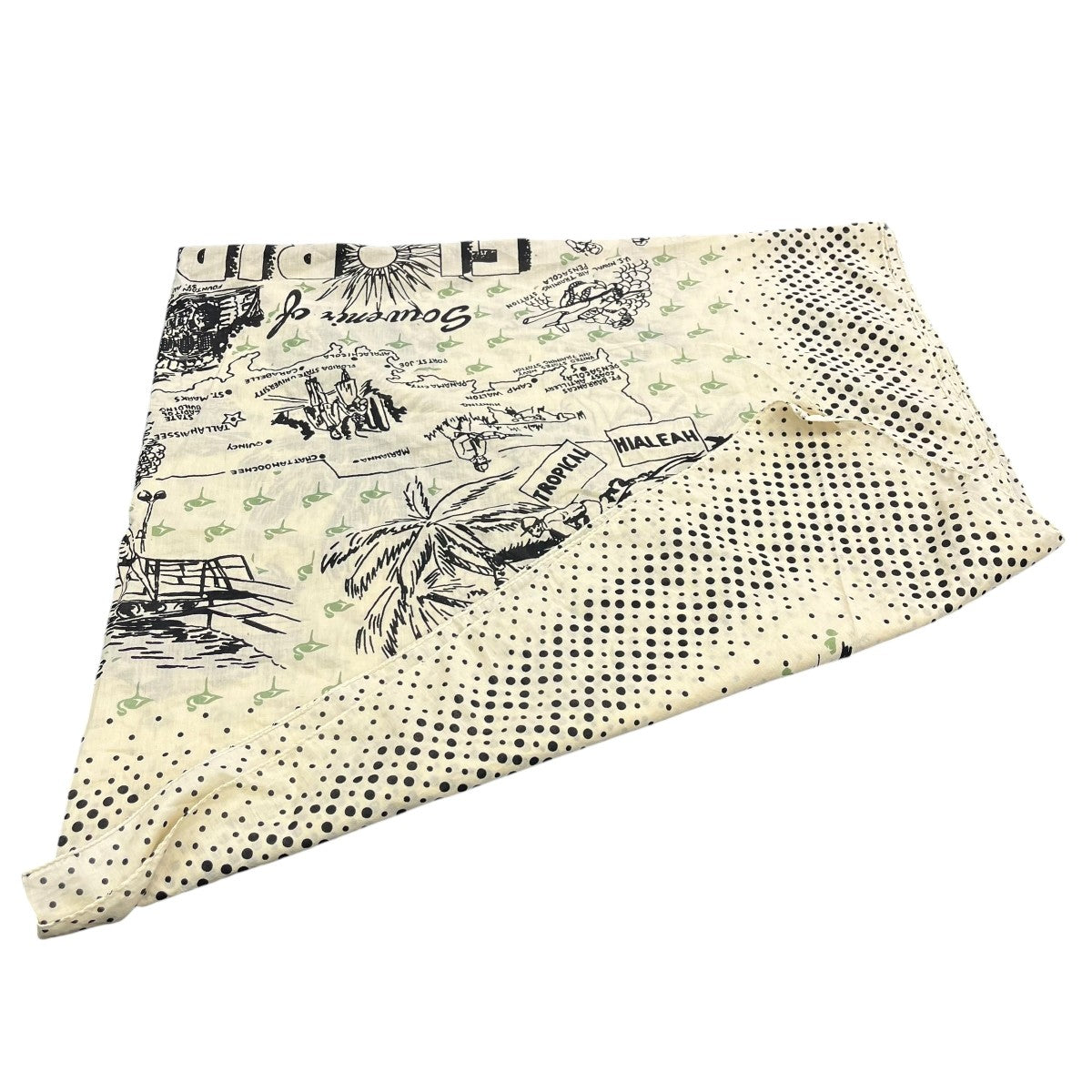 BINDU COTTON VOILE Map Scarf コットンバンダナ ビッグスカーフ 古着・中古-2枚目のアイテム画像
