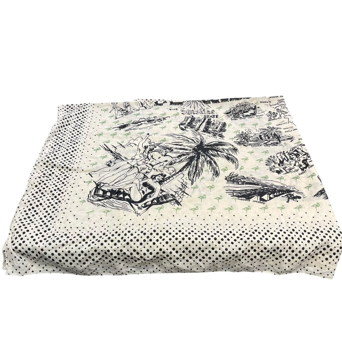 BINDU COTTON VOILE Map Scarf コットンバンダナ ビッグスカーフ 古着・中古-3枚目のアイテム画像
