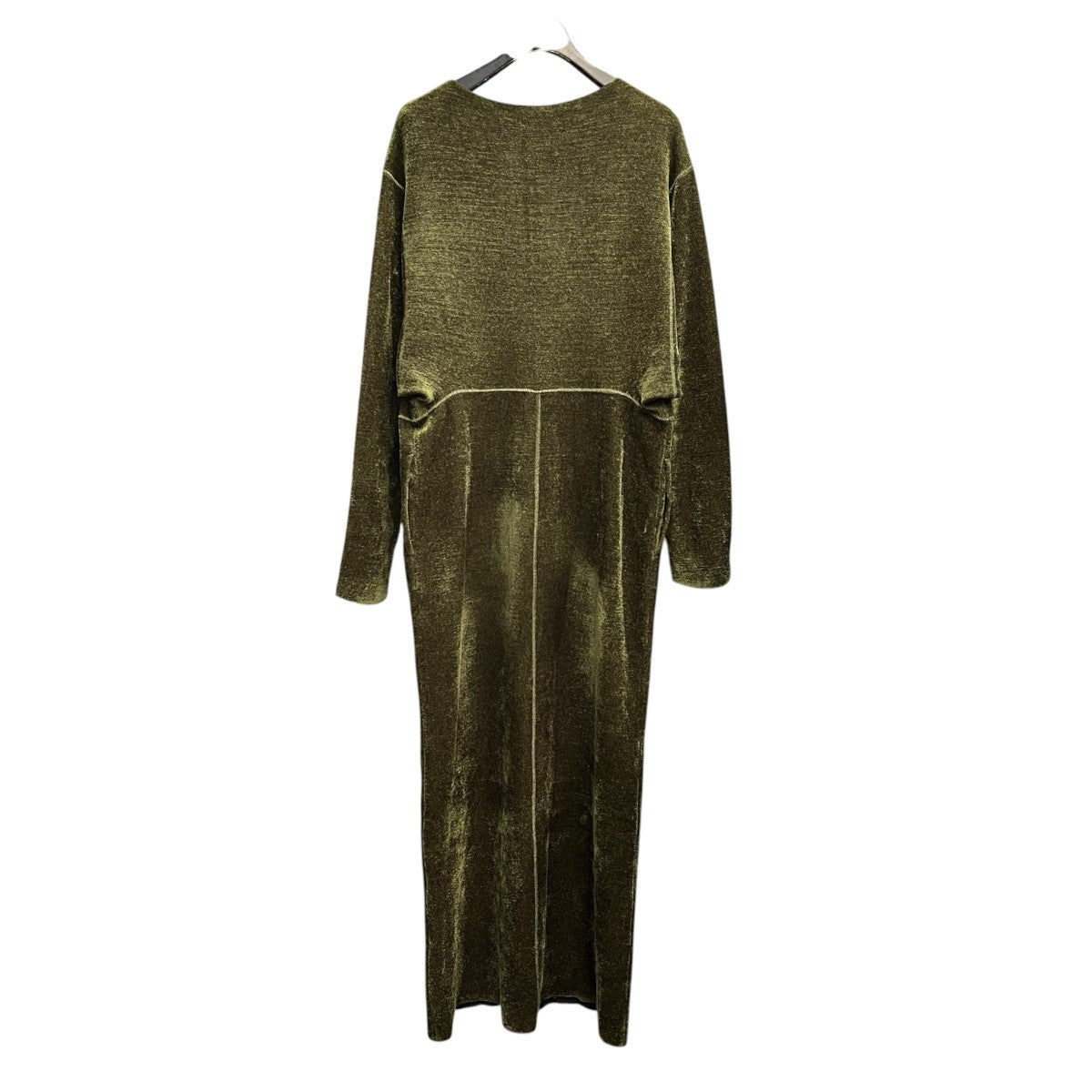 mame kurogouchi V-Neck Velour Knit Dressベロアニット ワンピースMM22FW KN024 古着・中古-2枚目のアイテム画像