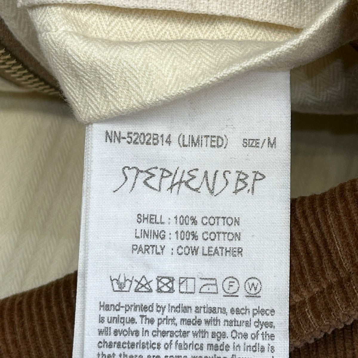 STEPHENS B．PコーデュロイジャケットNN 5202B14