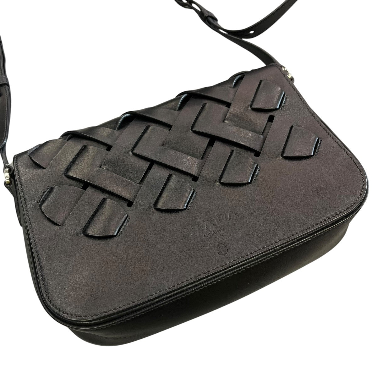 PRADA ビテロウーブンショルダーバッグ1BD246 古着・中古-3枚目のアイテム画像