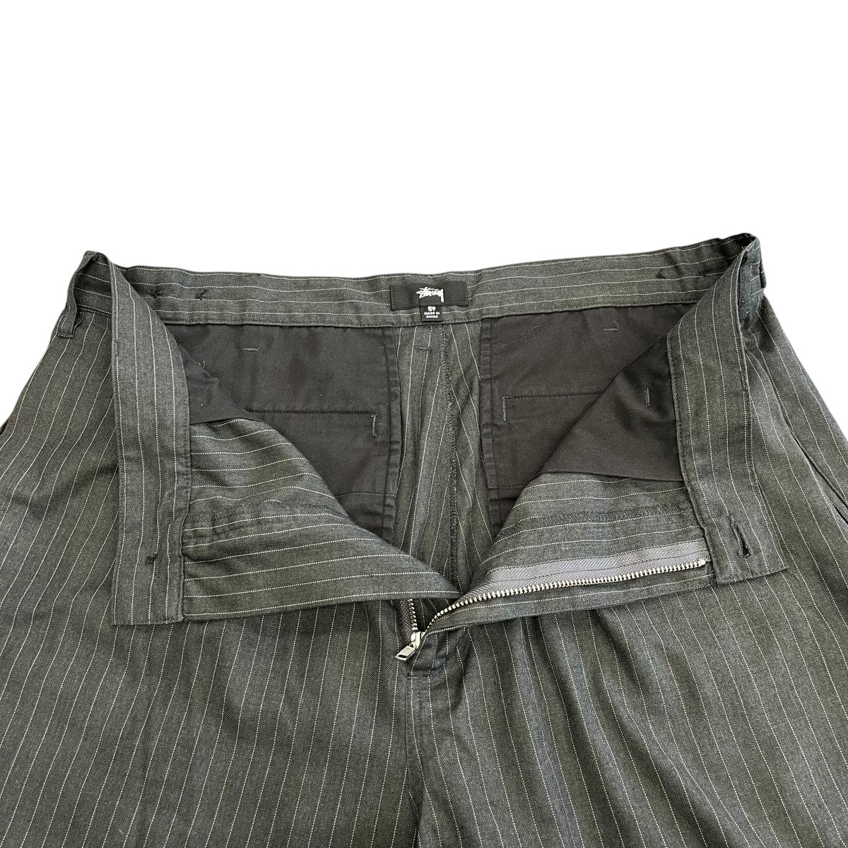 stussy STRIPED VOLUME PLEATED TROUSERスラックス116623 古着・中古-3枚目のアイテム画像