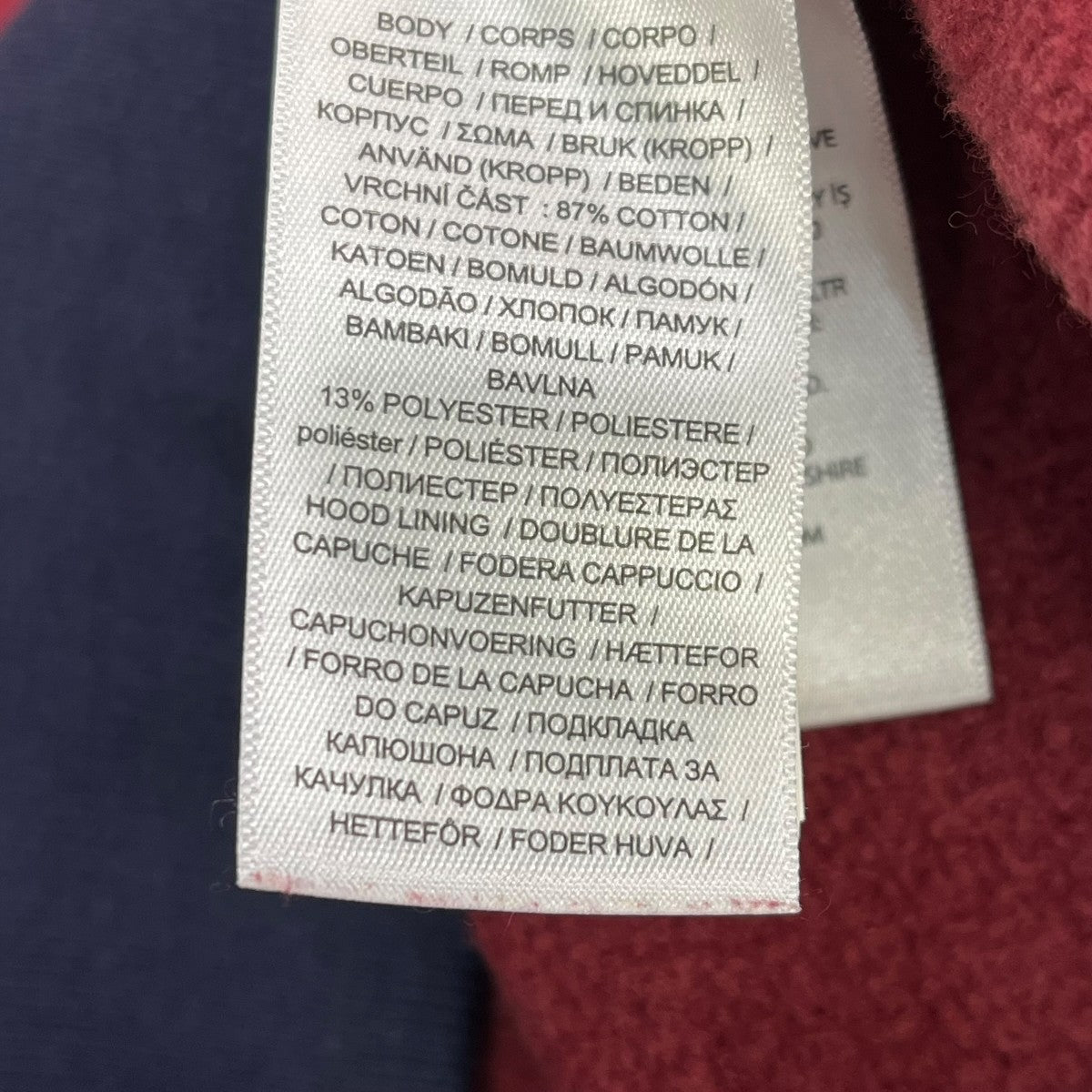 POLO RALPH LAUREN ツートンカラーパーカー後付けパーカー 古着・中古-6枚目のアイテム画像