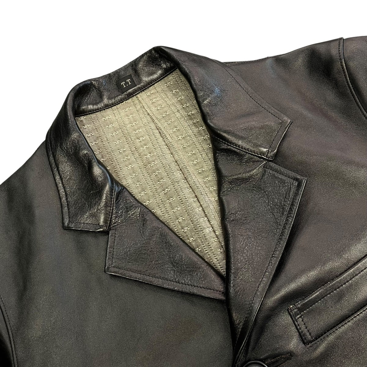 Taiga Takahashi Sack Leather CoatレザージャケットLOT.803 古着・中古-3枚目のアイテム画像