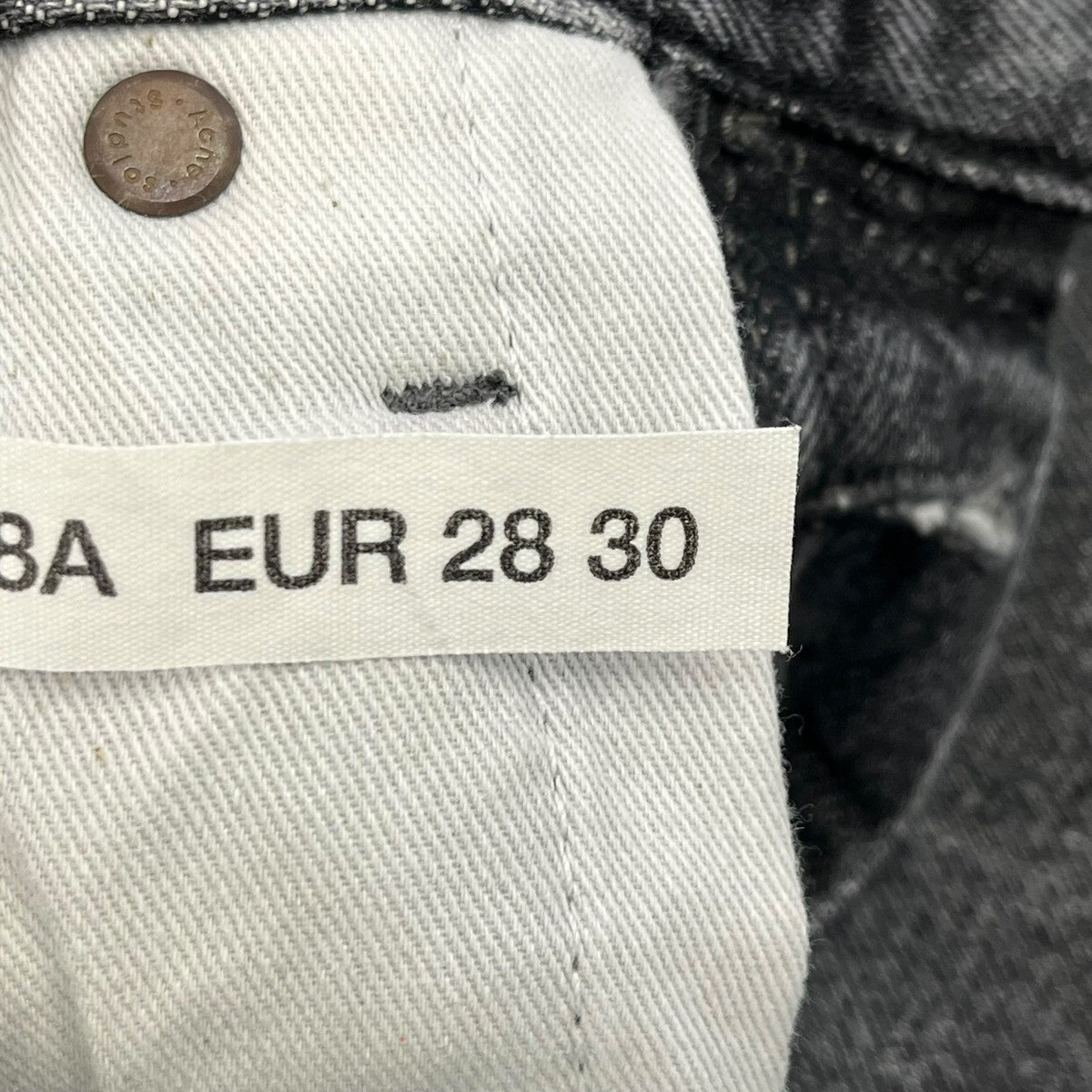 ACNE STUDIOS 1989 Ash BlackデニムパンツB00322 古着・中古-6枚目のアイテム画像