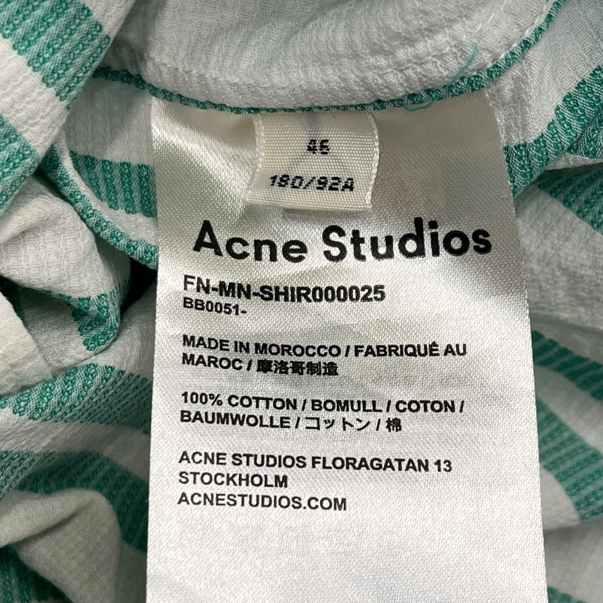 ACNE STUDIOS 半袖シャツFN MN SHIR000025 古着・中古-6枚目のアイテム画像