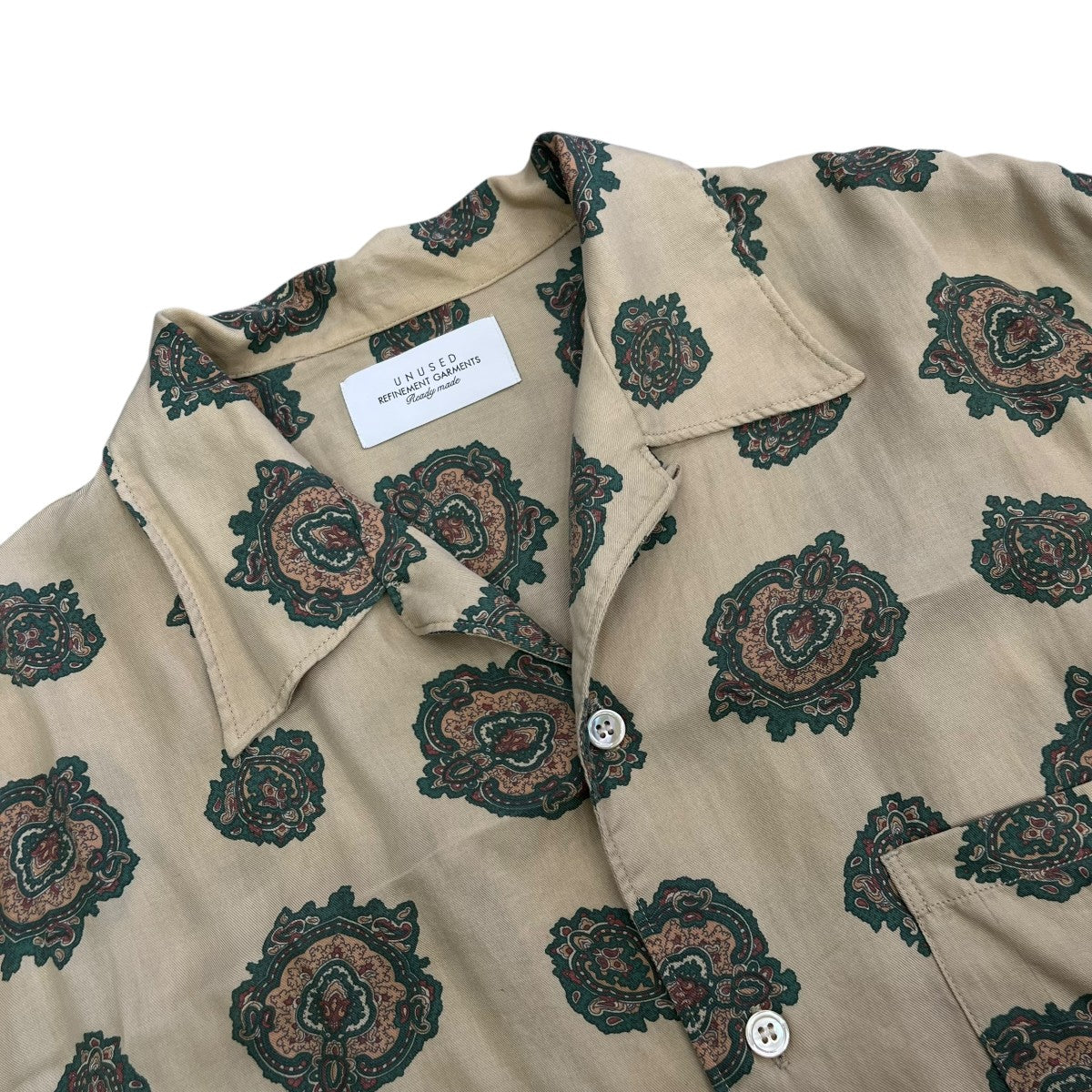 UNUSED Emblem pattern shirtオープンカラーシャツUS2340 古着・中古-3枚目のアイテム画像