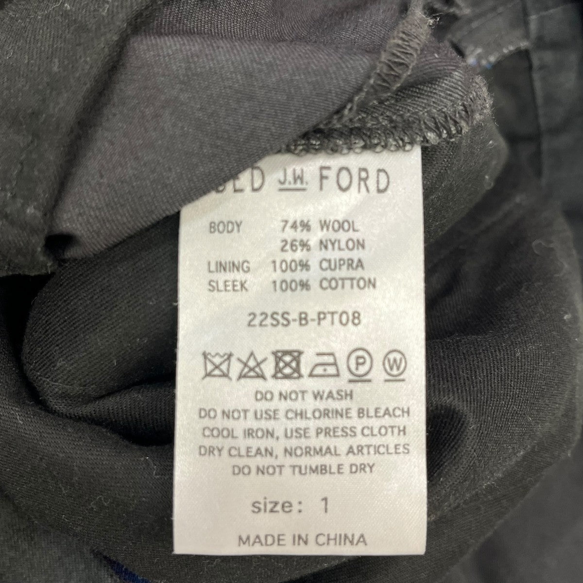 BED J．W． FORD 22SSスラックス22SS B PT08 古着・中古-5枚目のアイテム画像