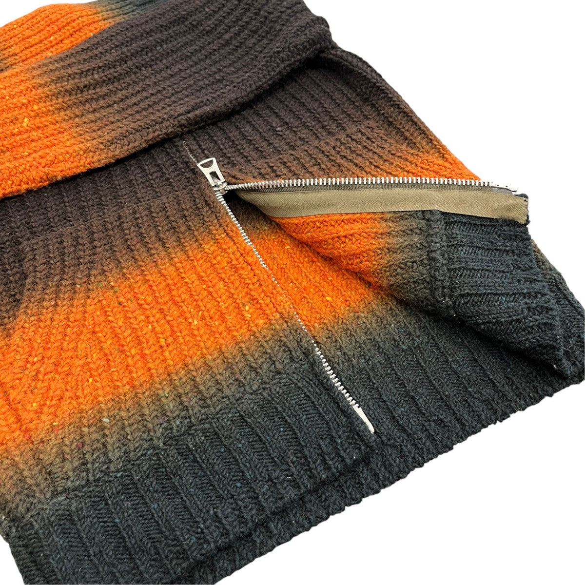 25AWGarment Dye Wool Knit Cardiganグラデーションジップニット25-03831M