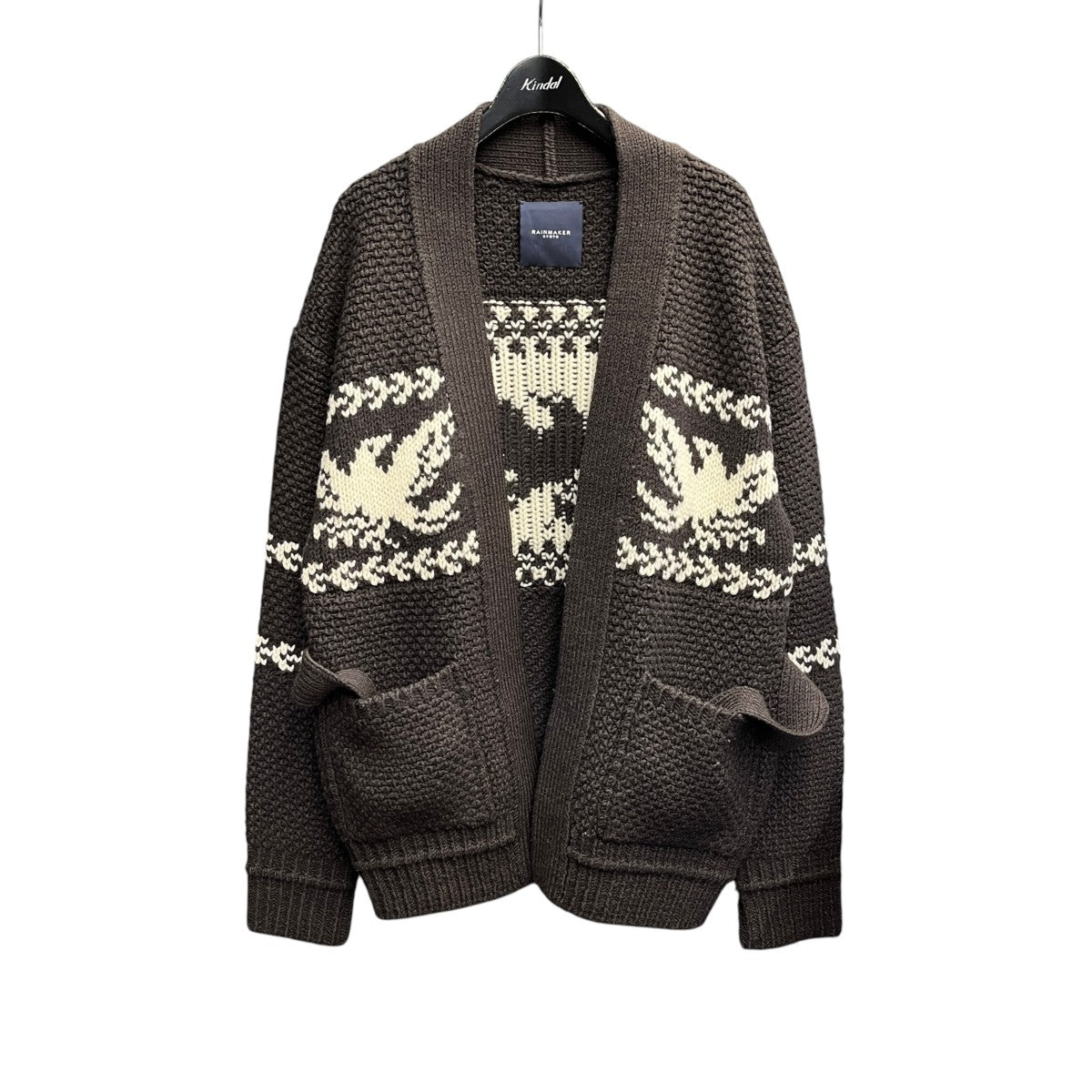 BELTED COWTIN SWEATERカウチンカーディガン
