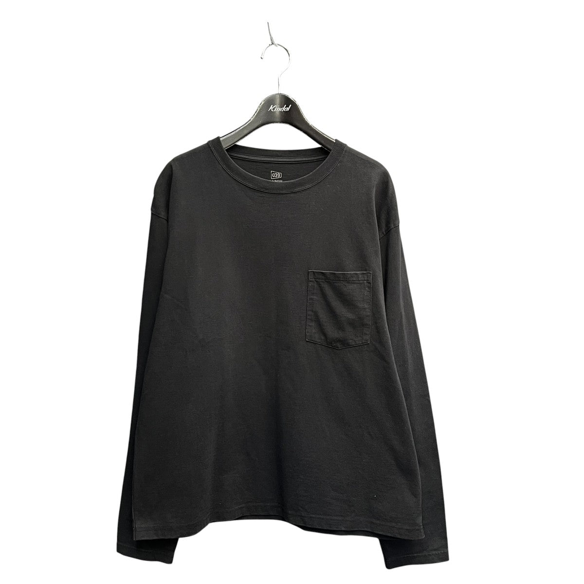 039 ASIC REGULAR WEIGHT 製品染めポケットロングスリーブTシャツロングスリーブカットソー325-90206 古着・中古-1枚目のアイテム画像