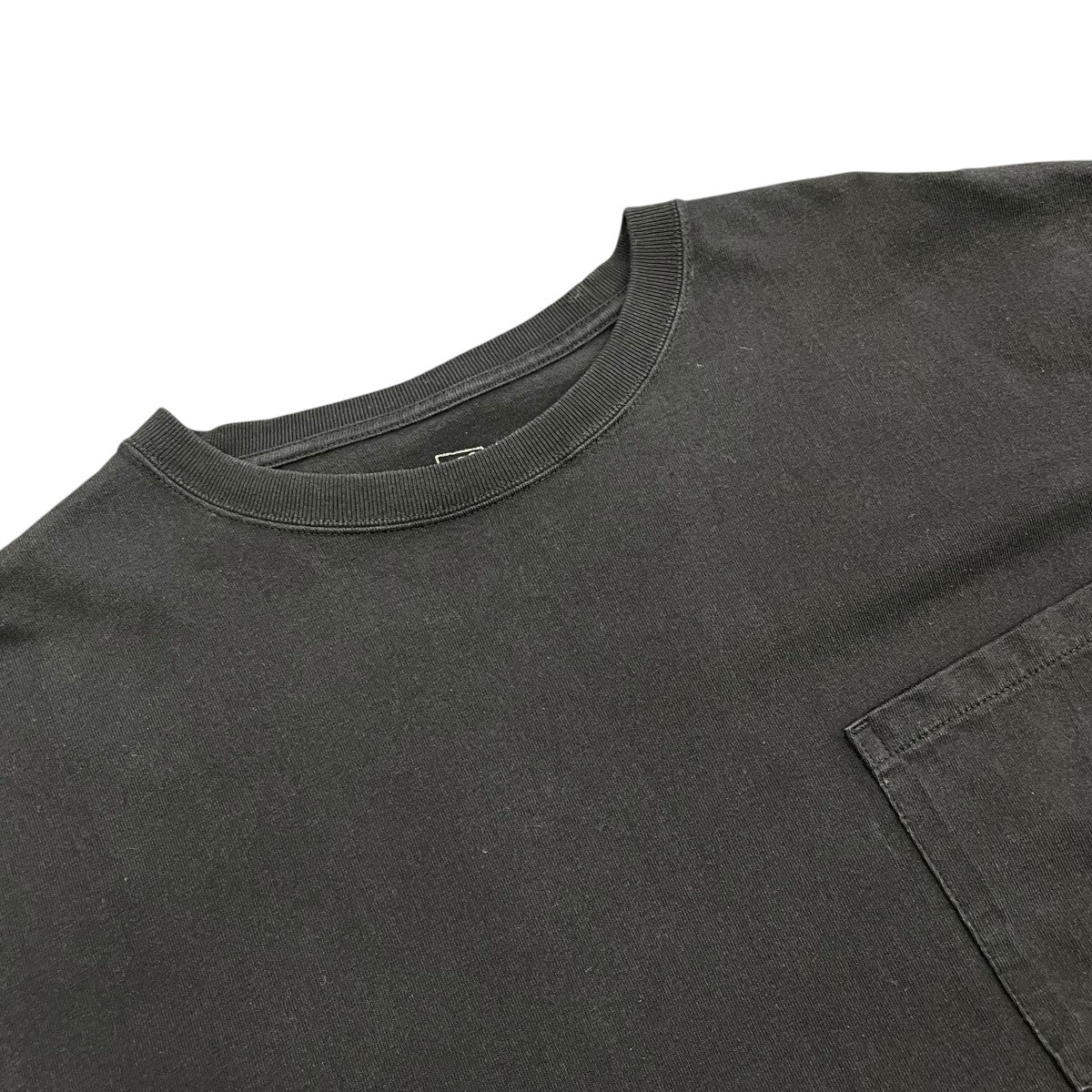 039 ASIC REGULAR WEIGHT 製品染めポケットロングスリーブTシャツロングスリーブカットソー325-90206 古着・中古-3枚目のアイテム画像