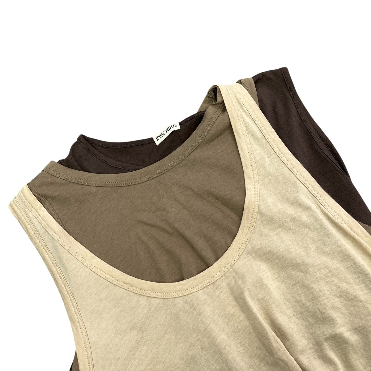 INSCRIRE 25SSLight Jersey Layered T TタンクトップセットI25SS CUT17 古着・中古-3枚目のアイテム画像