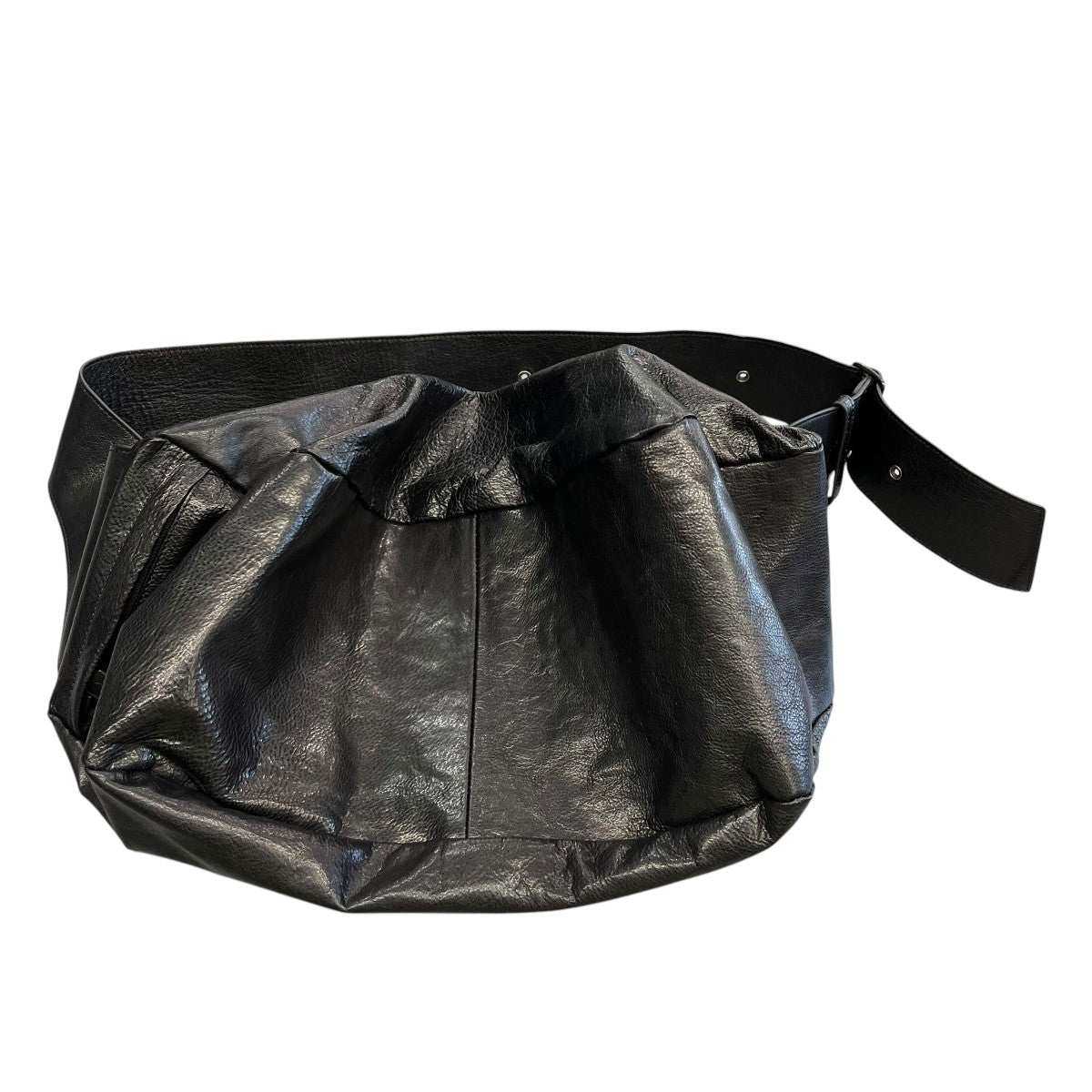 Y’s 26SSSURFACE-DYED SOFT TAN LEATHER BOX SHOULDER BAGショルダーバッグYK-I07-712 古着・中古-1枚目のアイテム画像