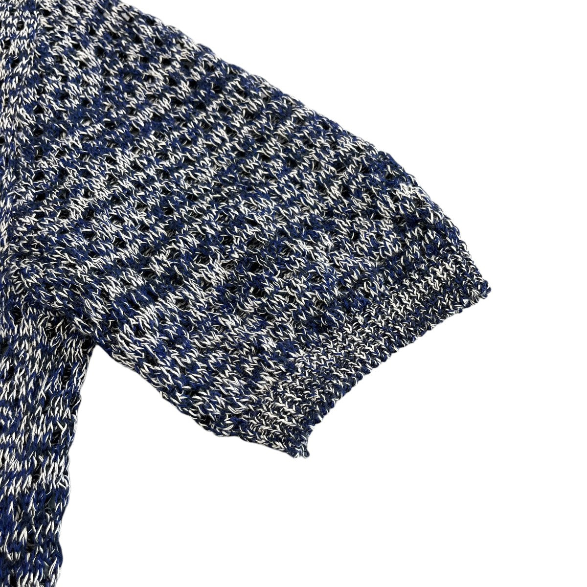 Cotton Melange Knit Skipper TopニットポロシャツUDS23801