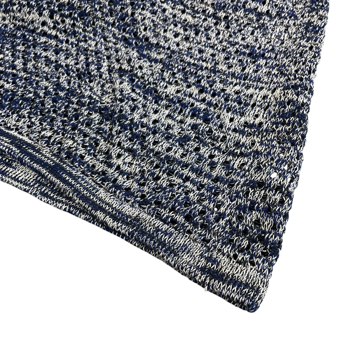 Cotton Melange Knit Skipper TopニットポロシャツUDS23801