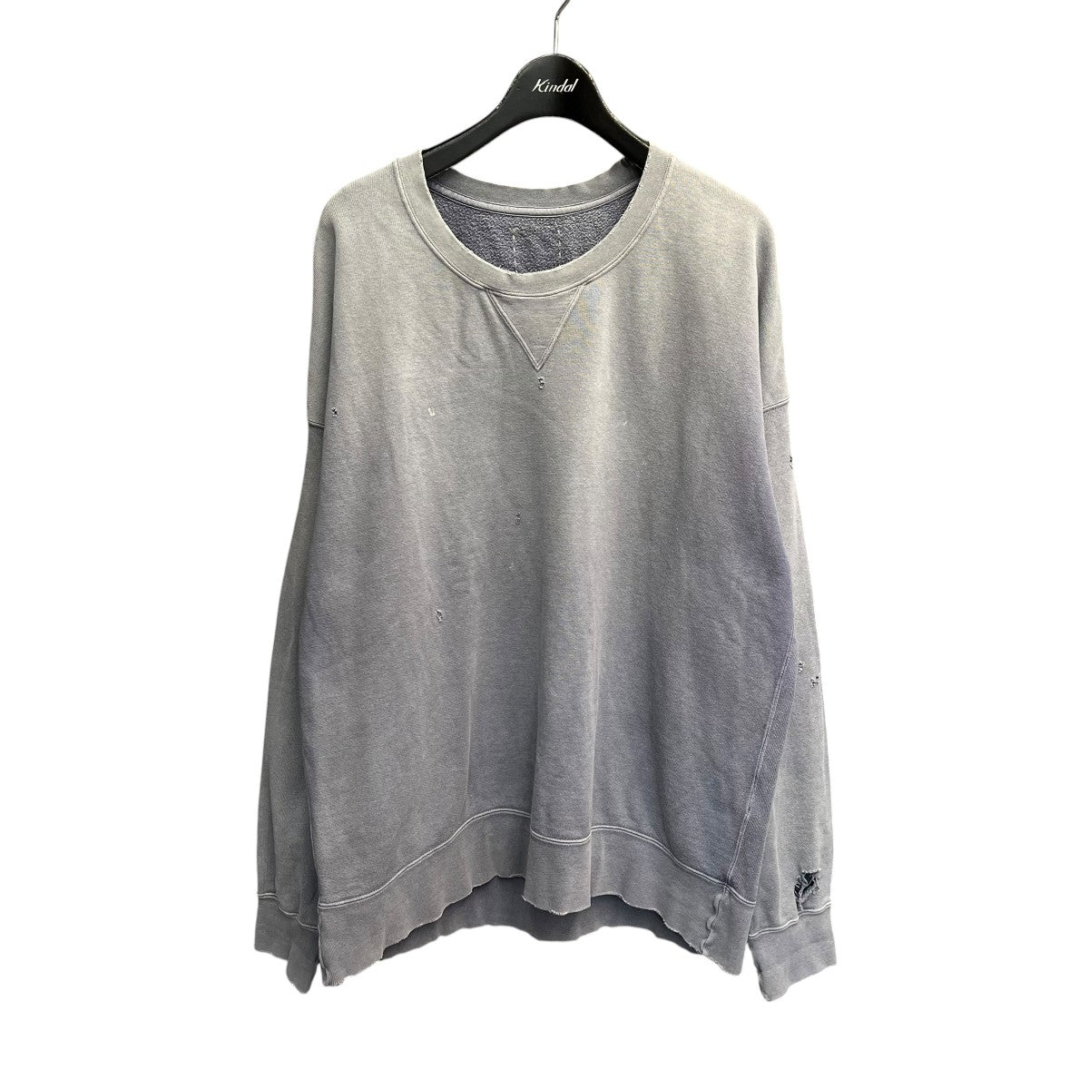 23AWJUMBO SB SWEAT L S CRASHUSED加工クルーネックスウェット0123205010016