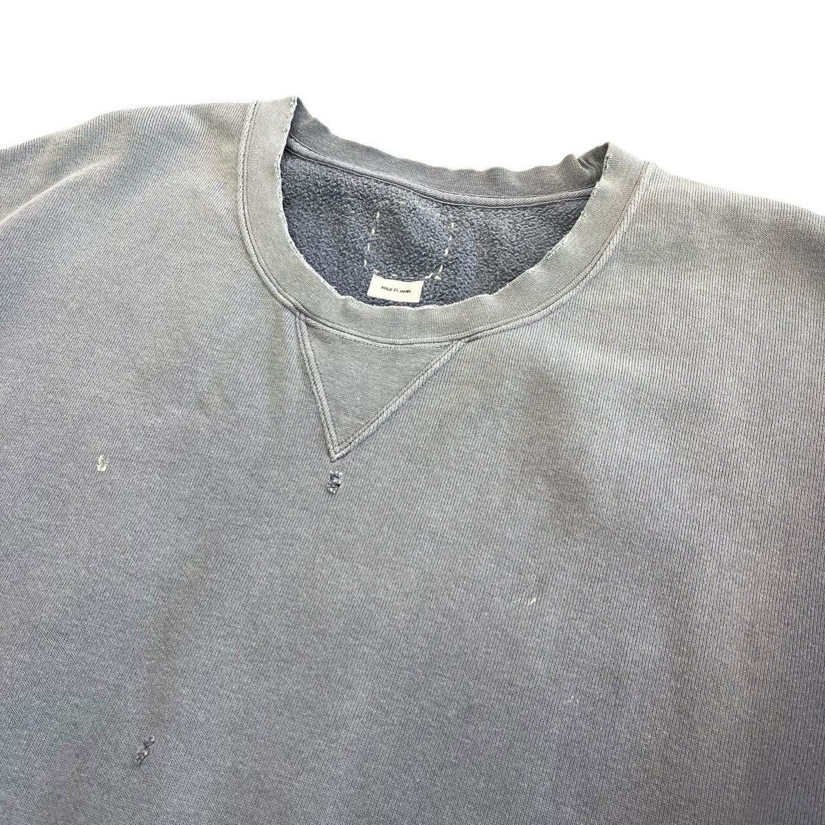 VISVIM(ビズビム) 23AWJUMBO SB SWEAT L S CRASHUSED加工クルーネック