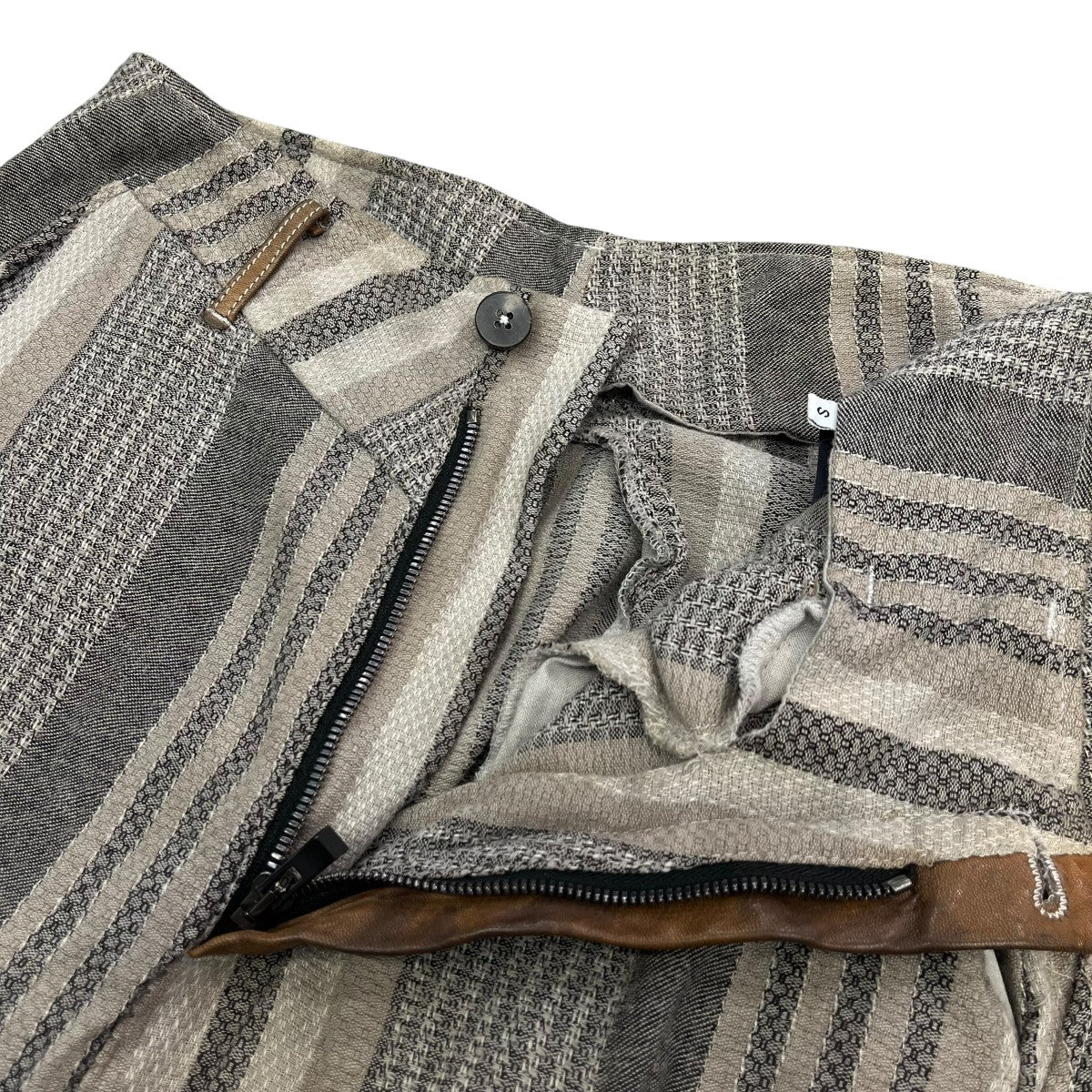 incarnation レザー切替ストライプハーフパンツ12673-6647 古着・中古-3枚目のアイテム画像