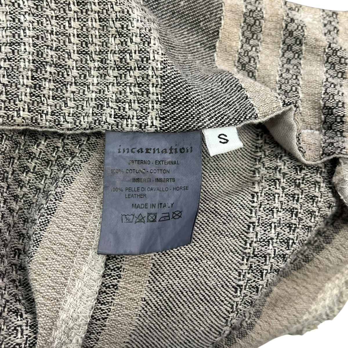 incarnation レザー切替ストライプハーフパンツ12673-6647 古着・中古-8枚目のアイテム画像